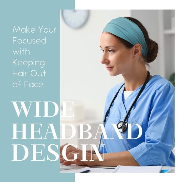 Wide Fabric Headbands for Women Non Slip Comfortable Hair Accessories main image 8